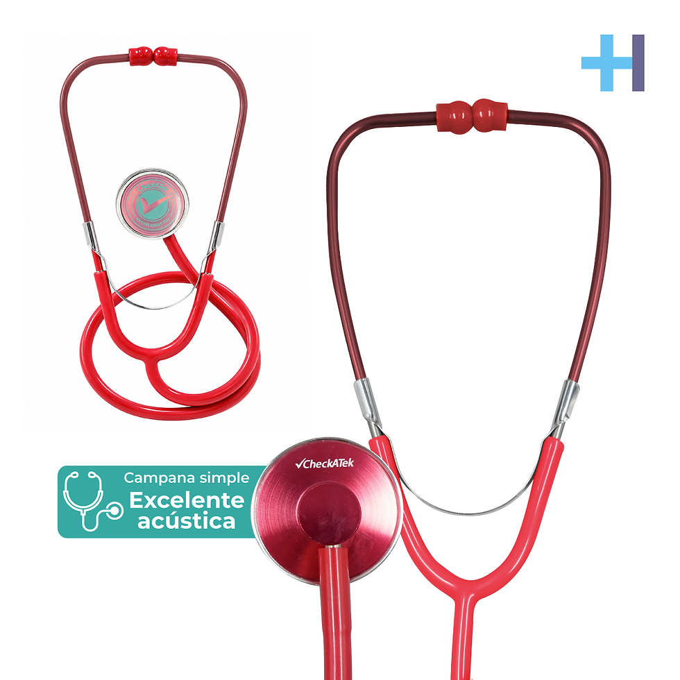 Estetoscopio Básico para Adulto, rojo