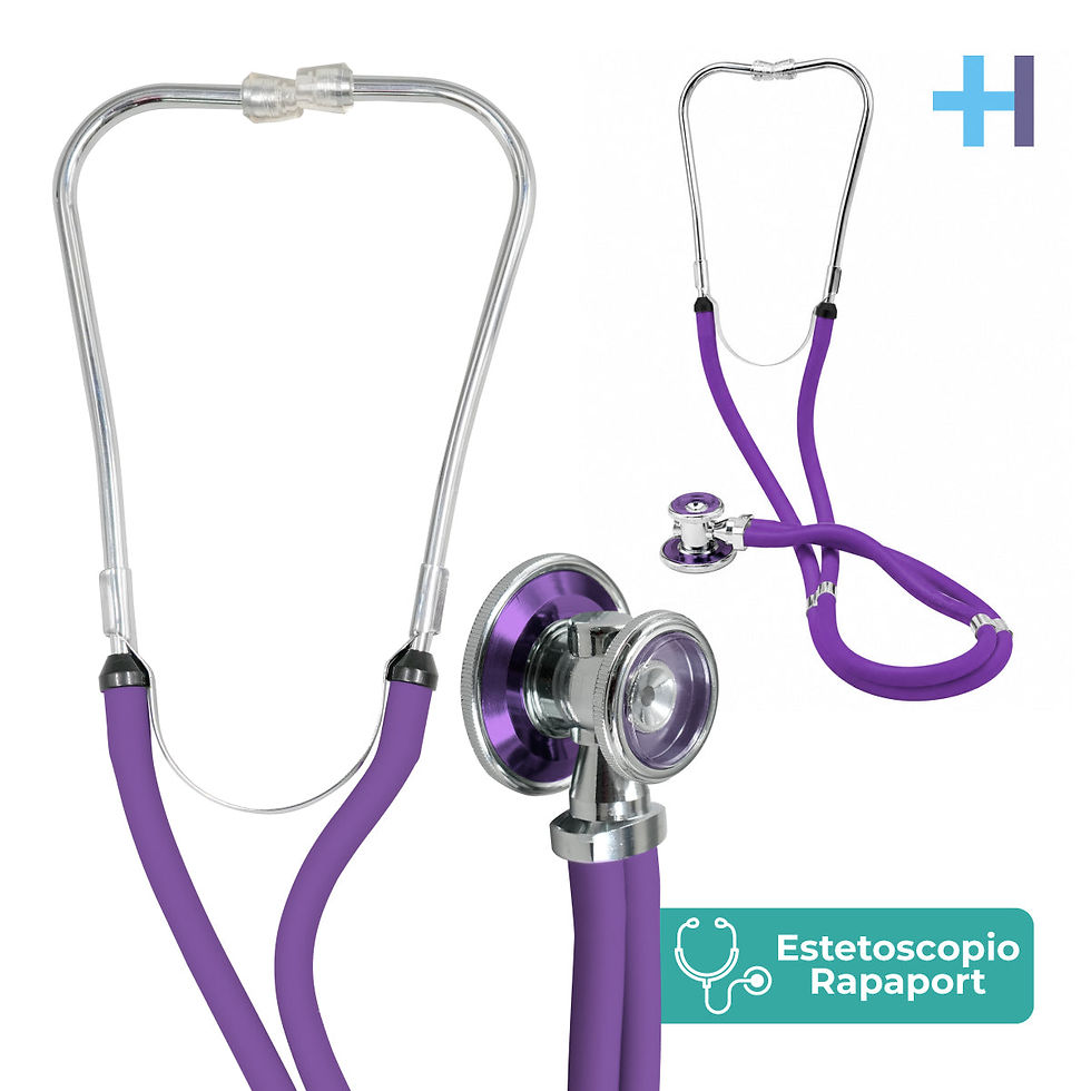 Estetoscopio Rappaport Multifuncional con Manguera Dual de Silicón, morado