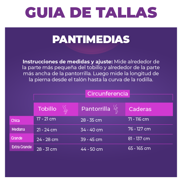 Pantimedia de Compresión Moderada Transparente 15-20 mmHg Color Negro XG