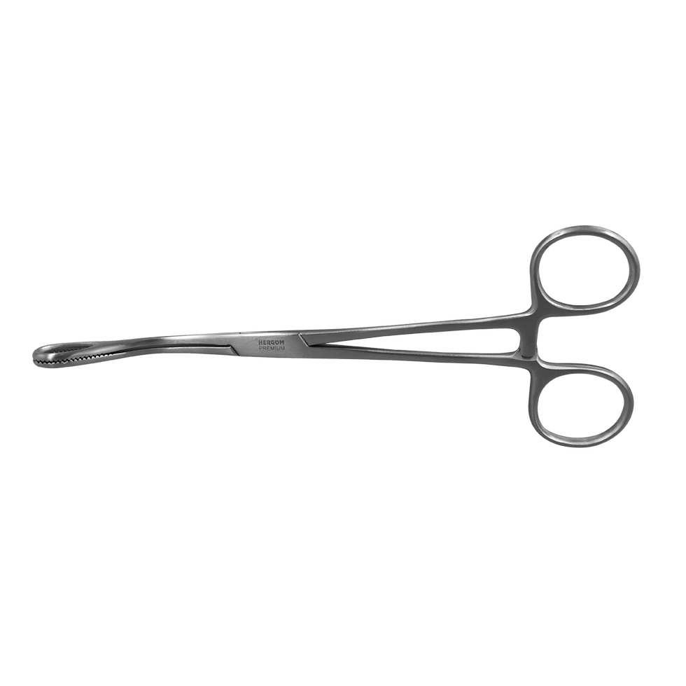Pinza Forester Porta Esponjas de Acero Inoxidable Alemán, curva, 18 cm (5-43-5)