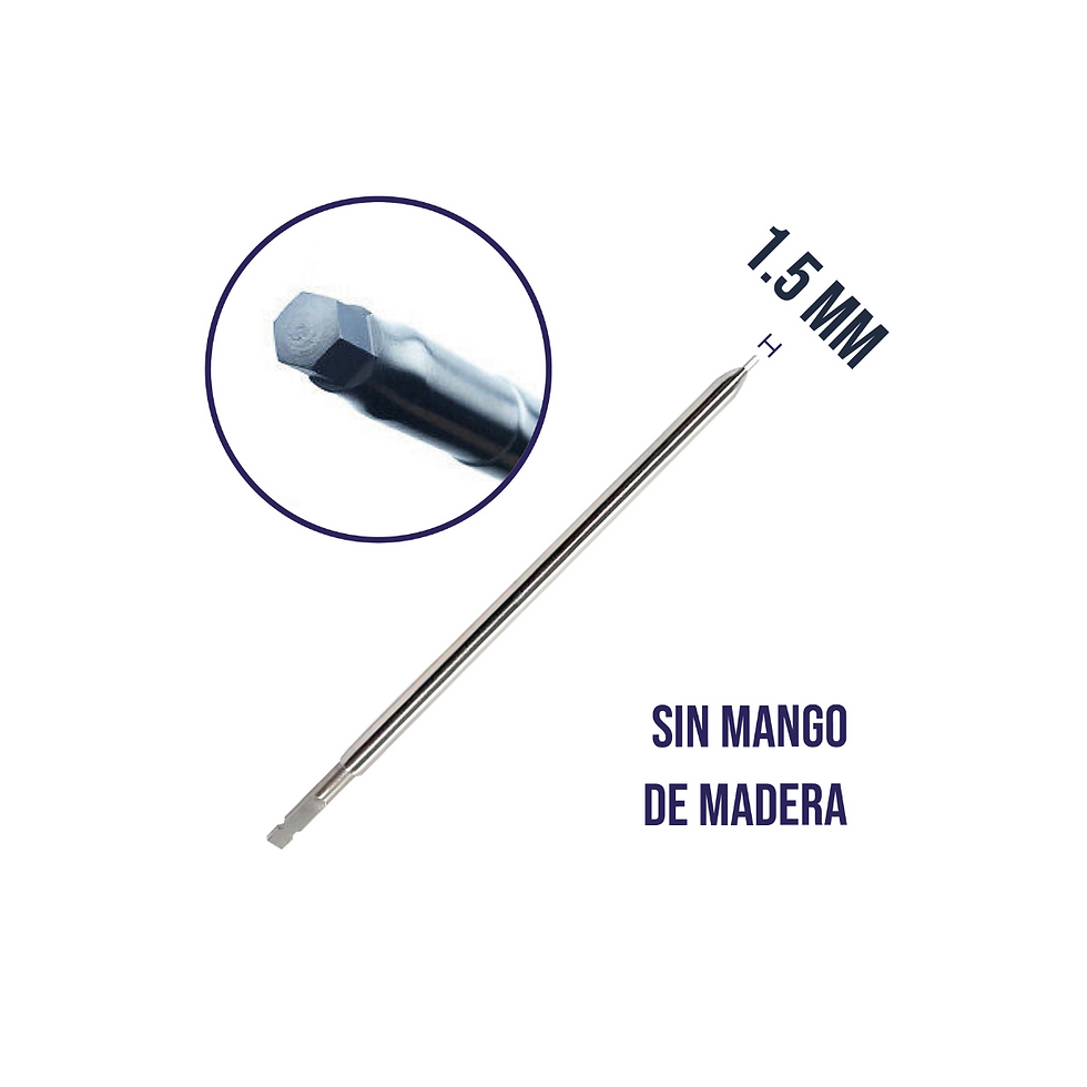 Destornillador Hexagonal, sin Mango, 1.5 mm