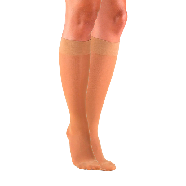 Tobimedia de Compresión a la Rodilla Transparente Moderada 15-20 mmHg Beige Md