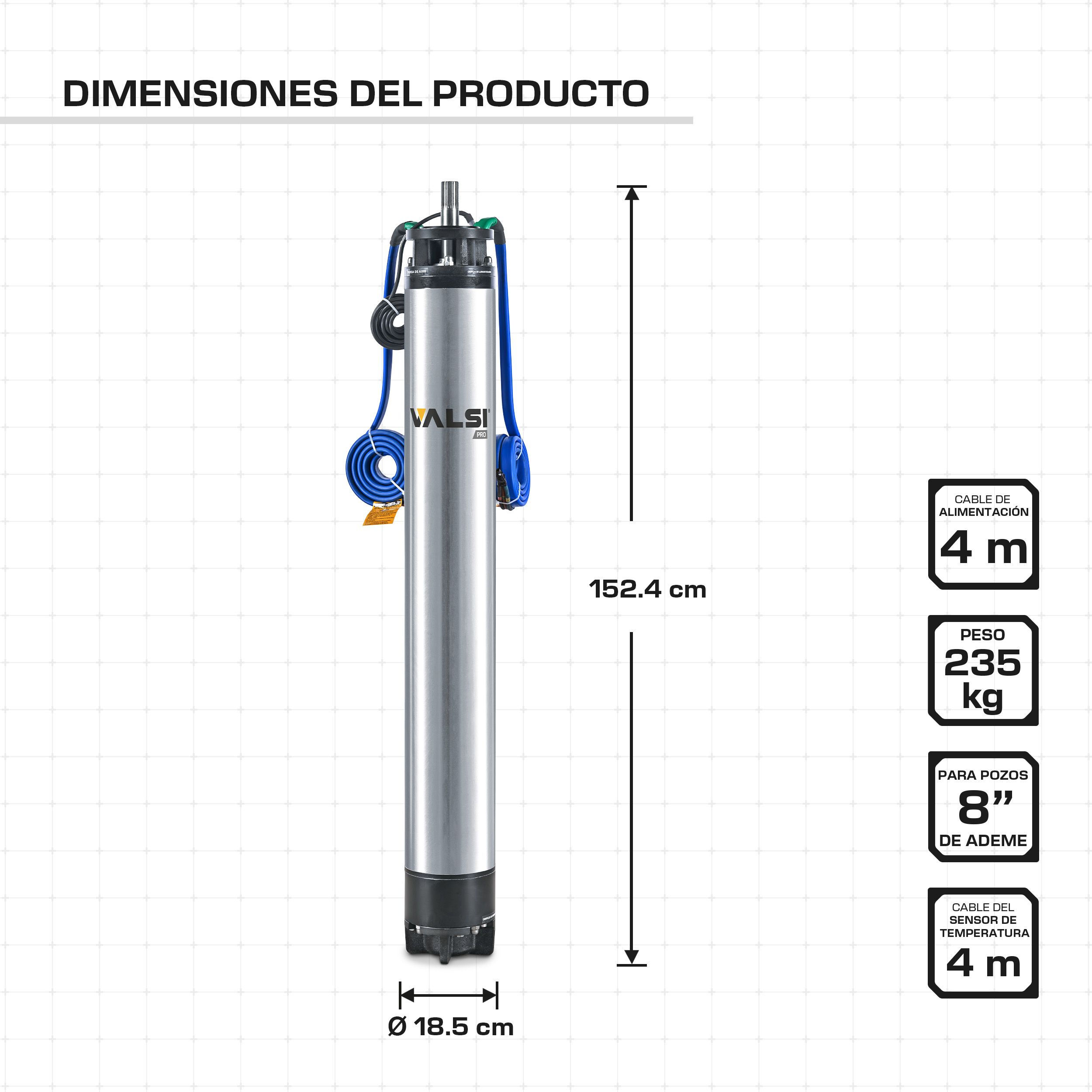 Motor sumergible 8",100HP a 440V