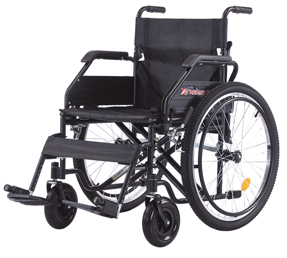 Silla Ruedas 20" Brazos FlipUp DP Desmontables/Abatibles Rin Aluminio 24" Negro