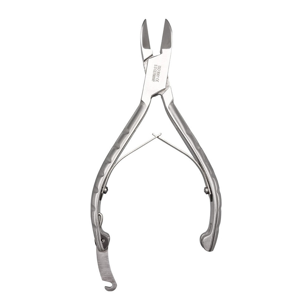 Alicata con Muelle y Seguro, corte Angulado Convex - SS, 14 cm