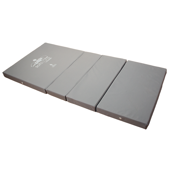 Colchón 4 Secciones Espuma Poliuretano Alta Densidad 40-43 kg/m3 Grosor 8cm Gris