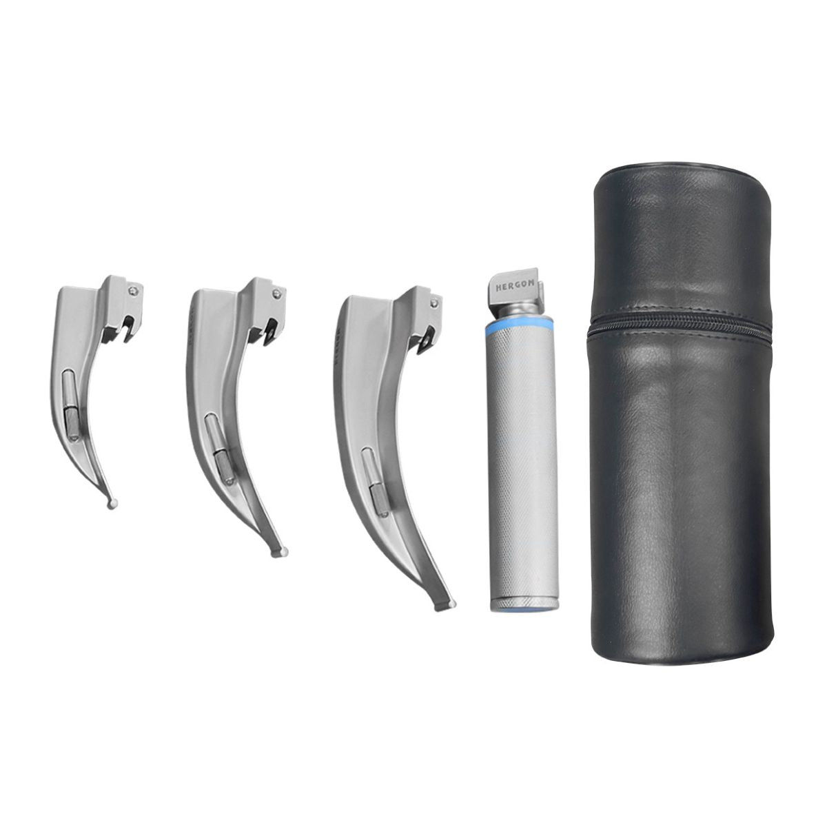 Estuche de Laringoscopio McIntosh de Luz con Tres Hojas Curvas