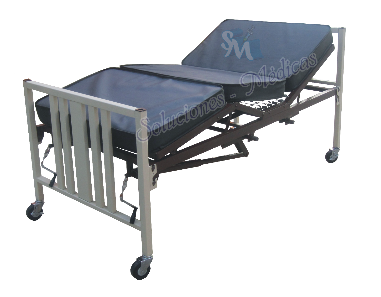 Cama de hospital manual con ruedas 2 posiciones MM-CMA3