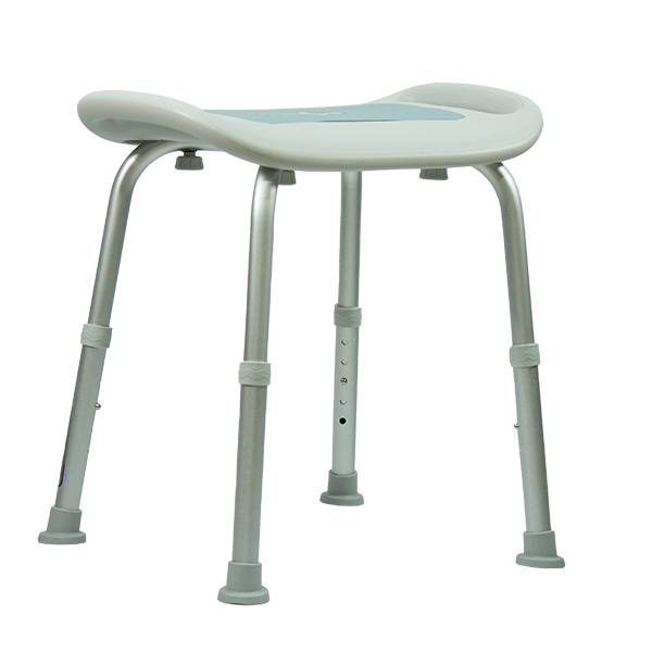 Banco para Ducha de Aluminio con Agarraderas Integradas Gris/Azul