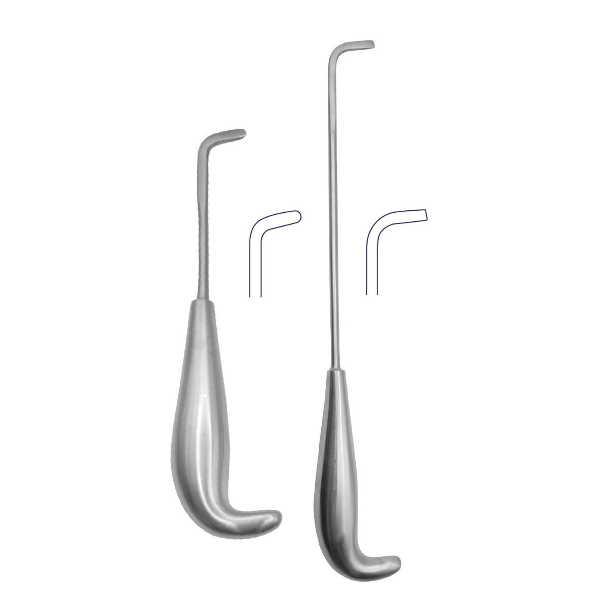 Disector Curvo para Músculo Procero y Corrugador Hergom, tBTS - Angulado, 33 cm