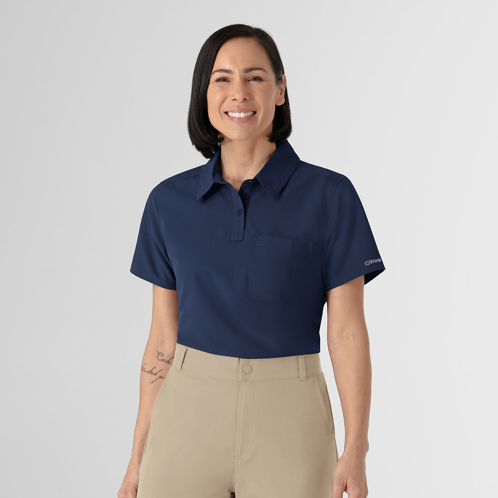 Playera Tipo Polo para Mujer Nurtur, azul marino, s