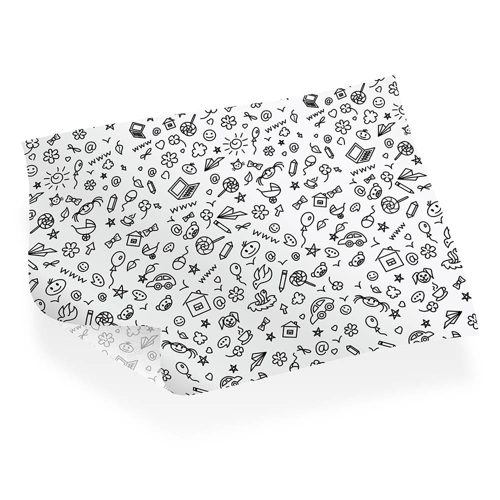 PAPEL PARA PRESENTE PAPEL FLOR POST 35G 600X450MM - 1X0 - 500unid