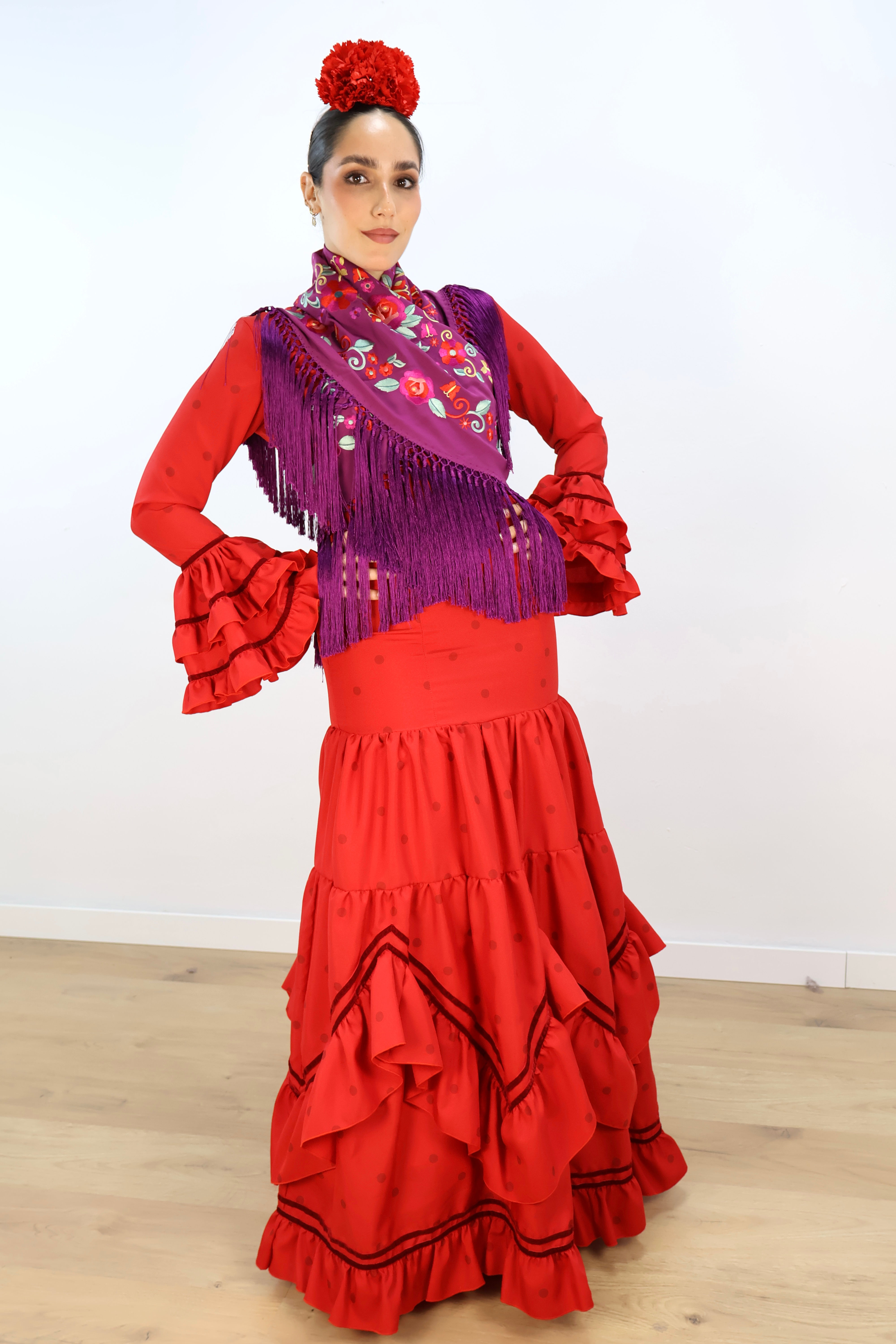 Vestido Flamenca Mayo Rojo