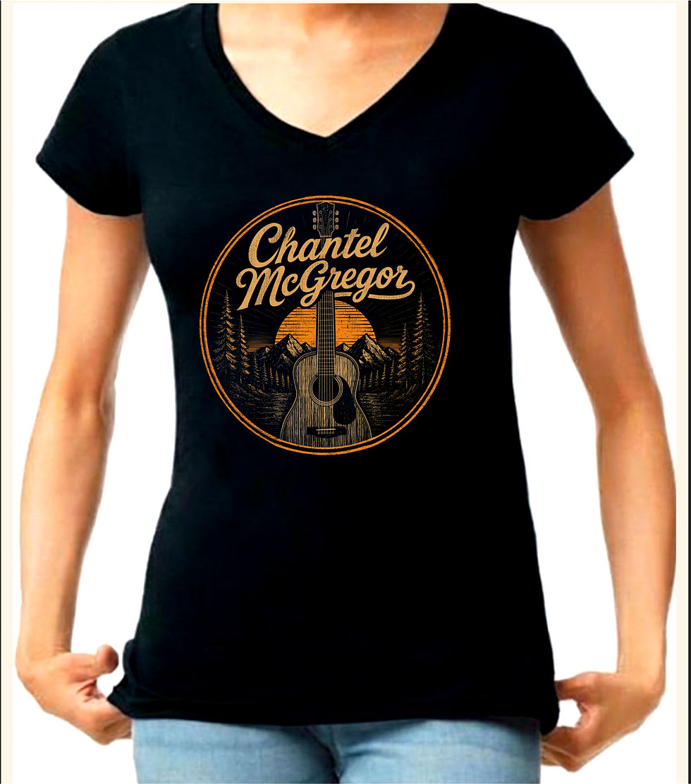Thumbnail: PREORDER - BLACK ACOUSTIC LADIES TOP