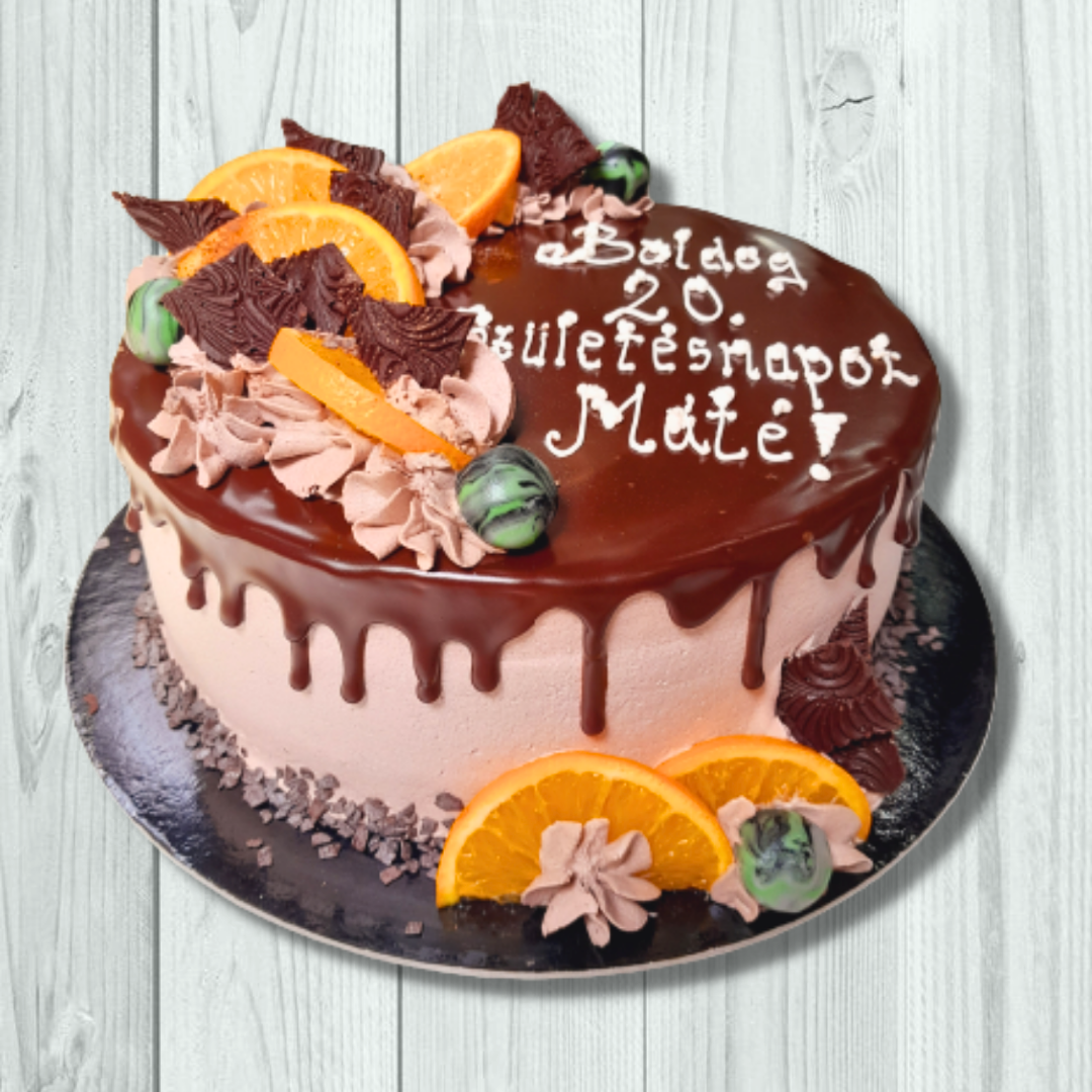 32 Stücke Orangen-Schokoladenkuchen