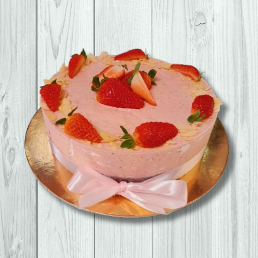 8 szeletes Liszt, cukor és tej hozzáadása nélkül készült epertorta