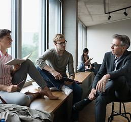 Professor with Students