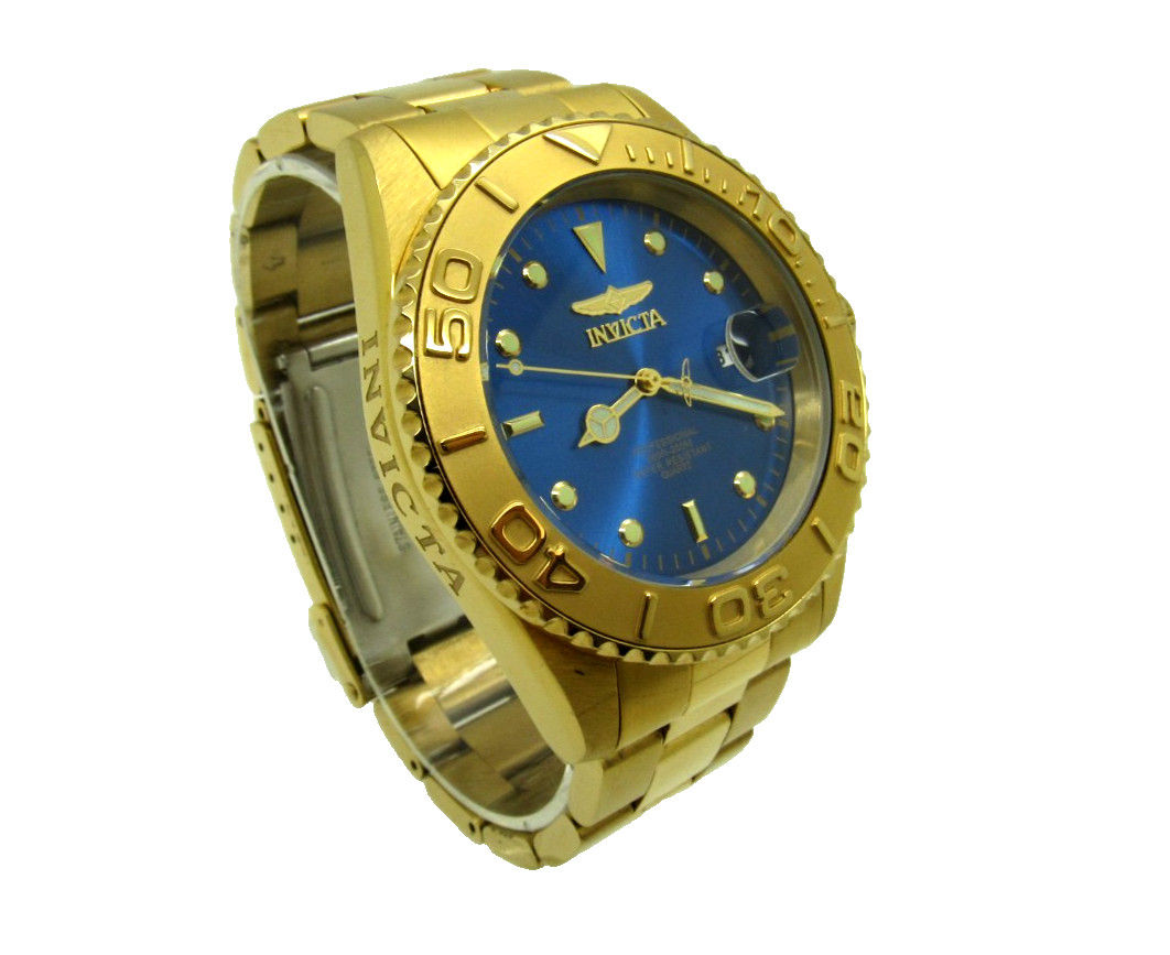 Invicta Men's 29947 Pro Diver Quartz 3 Hand Blue Dial Stainless Steel Watch 43mm