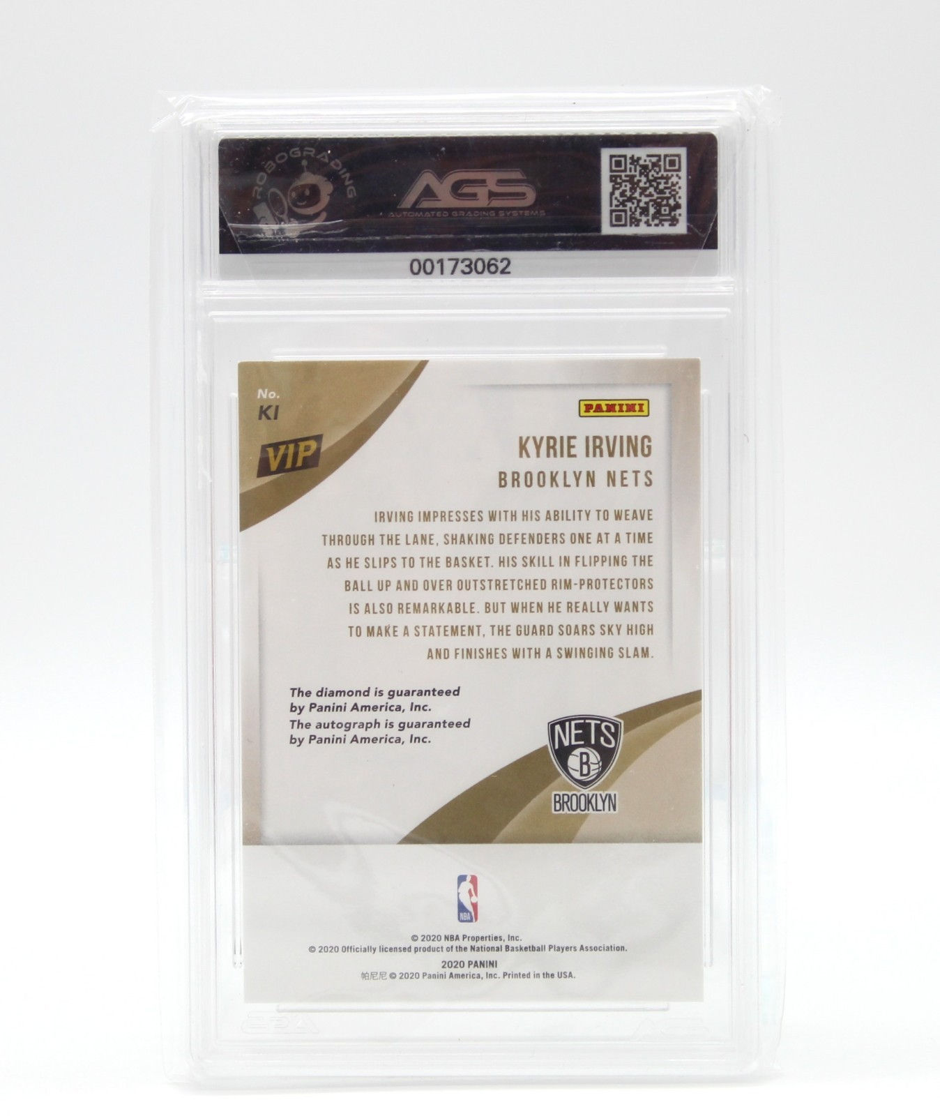 2022 Panini Nat. Convention Gold VIP Black Box Kyrie Irving Autograph AGS Card
