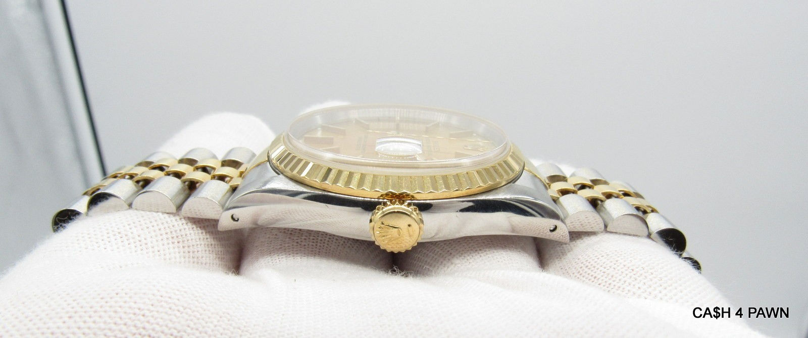 1993 ROLEX DATEJUST 36mm 16233 18K GOLD &SS CHAMPAGNE DIAL JUBILEE TWOTONE WATCH
