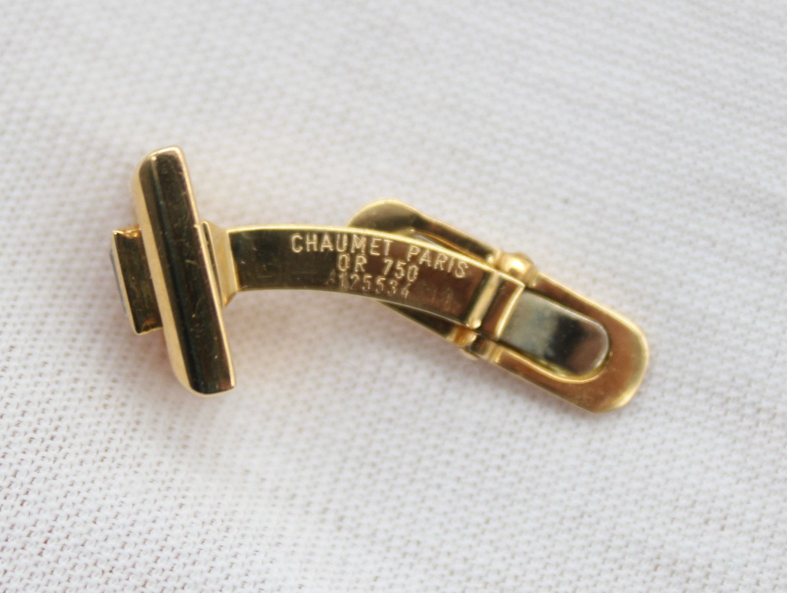 CHAUMET Paris Vintage 18k Gold Diamond Cufflinks & Studs Dress Set 23.9g  Studs