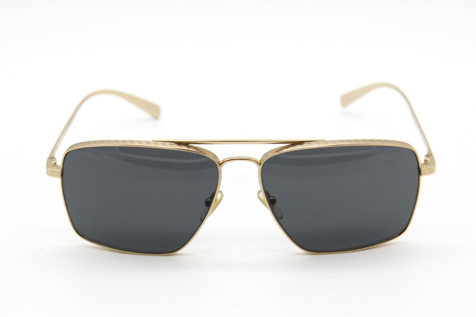 Versace MOD 2216 Gold Metal Sunglasses Gray Lens 1002/87 61-15-140 Made Italy