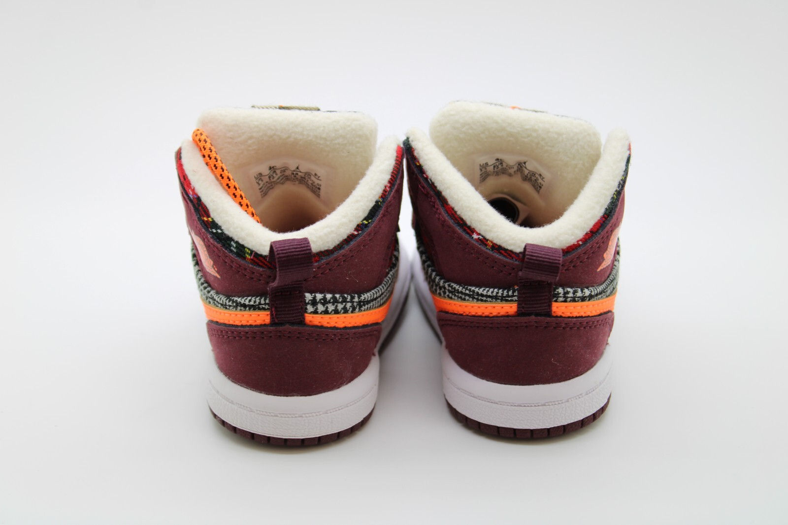 NIKE AIR JORDAN 1 MID SE (TD) NIGHT MAROON-TOTAL ORANGE SZ 4C FD5462-608