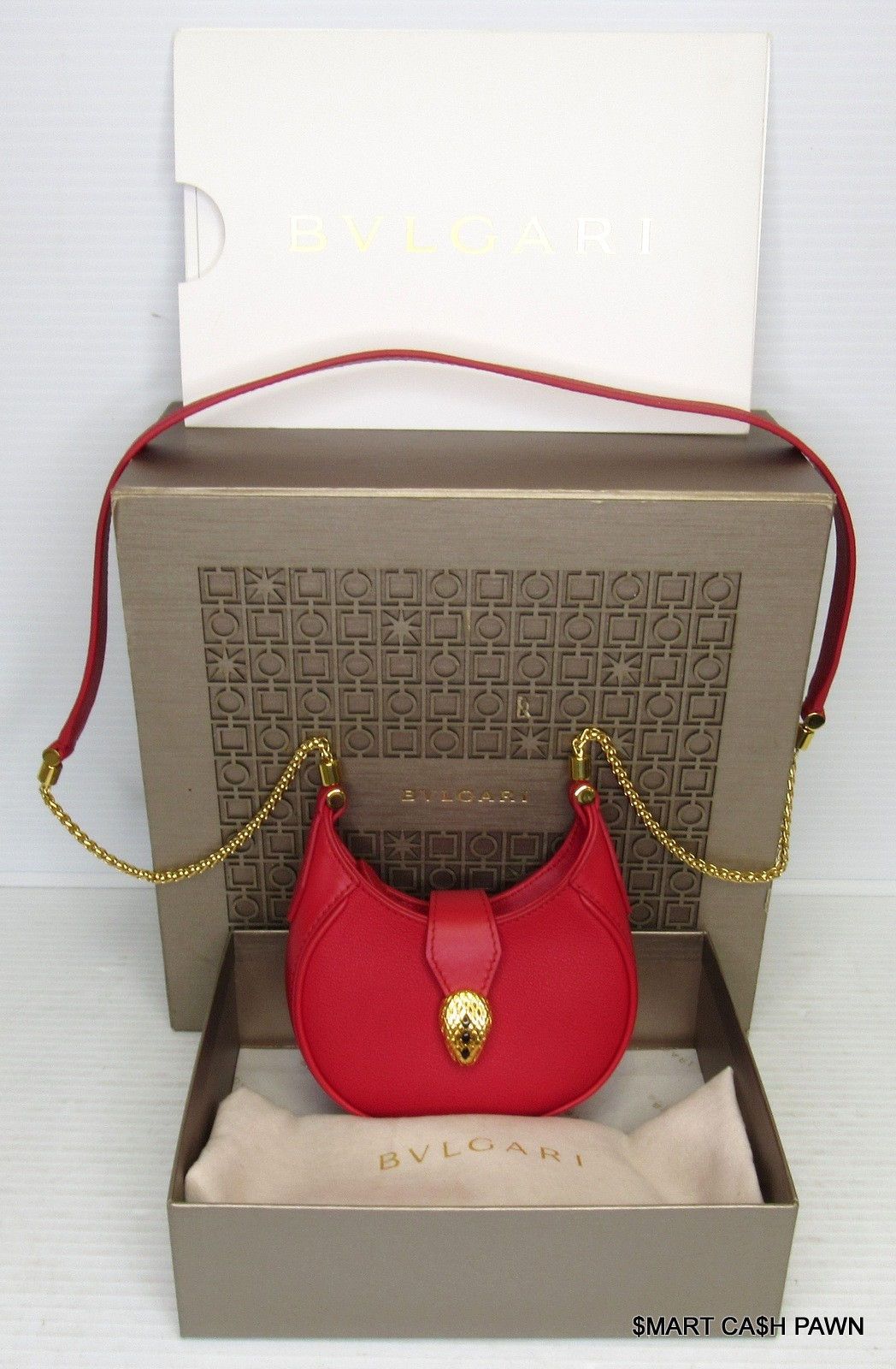 Bvlgari Serpent Ellipse Bag Pink Women’s Shoulder Bag Excellent Condition