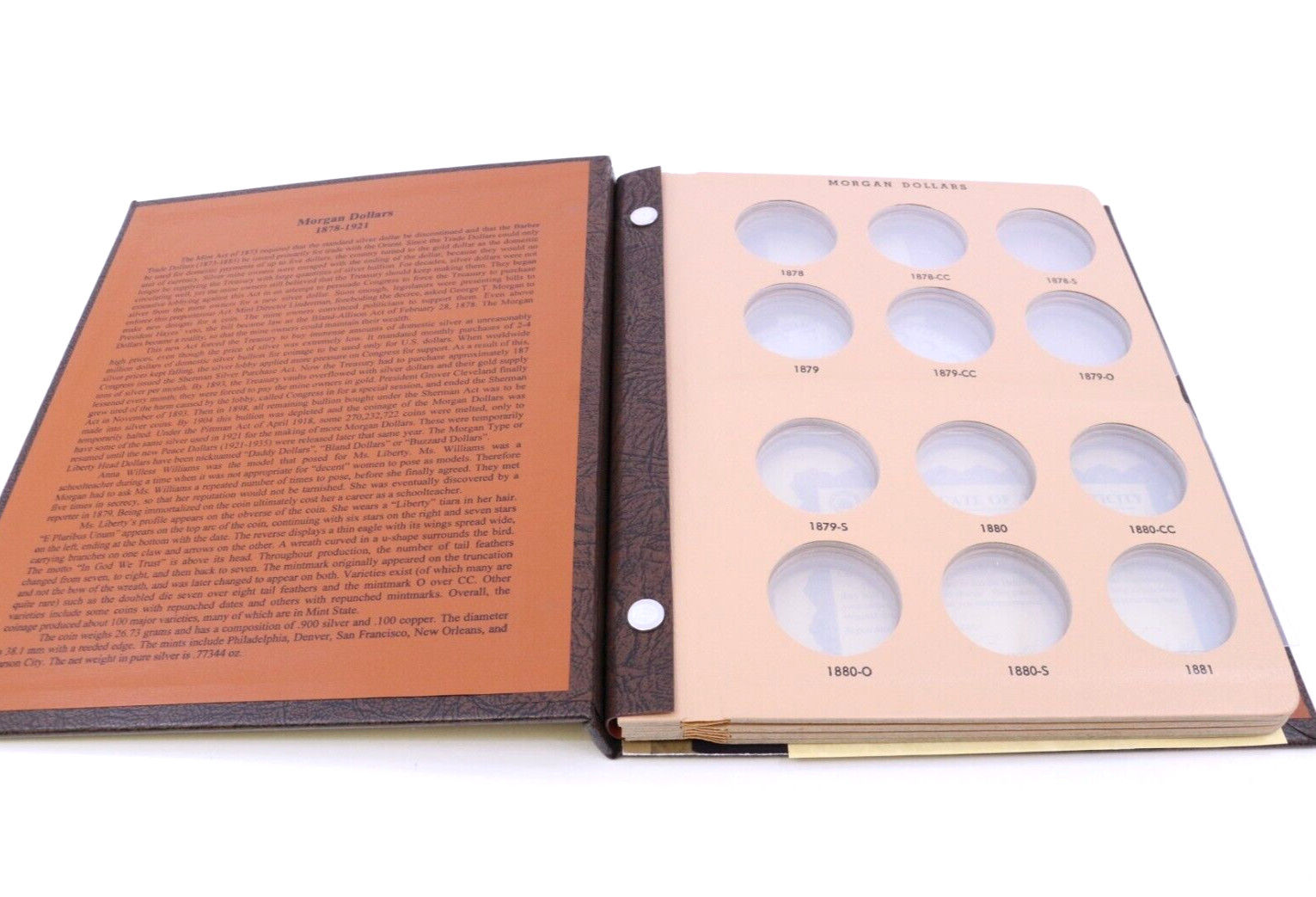 Morgan Dollar 1878-1890 Book