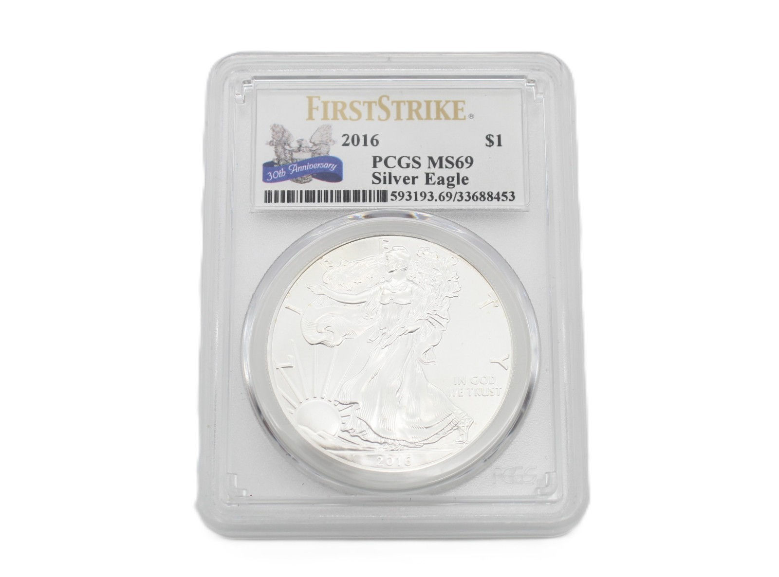 U.S. Mint 2016 American Silver Eagle 30th Anniv 1 oz PCGS MS69 First Strike