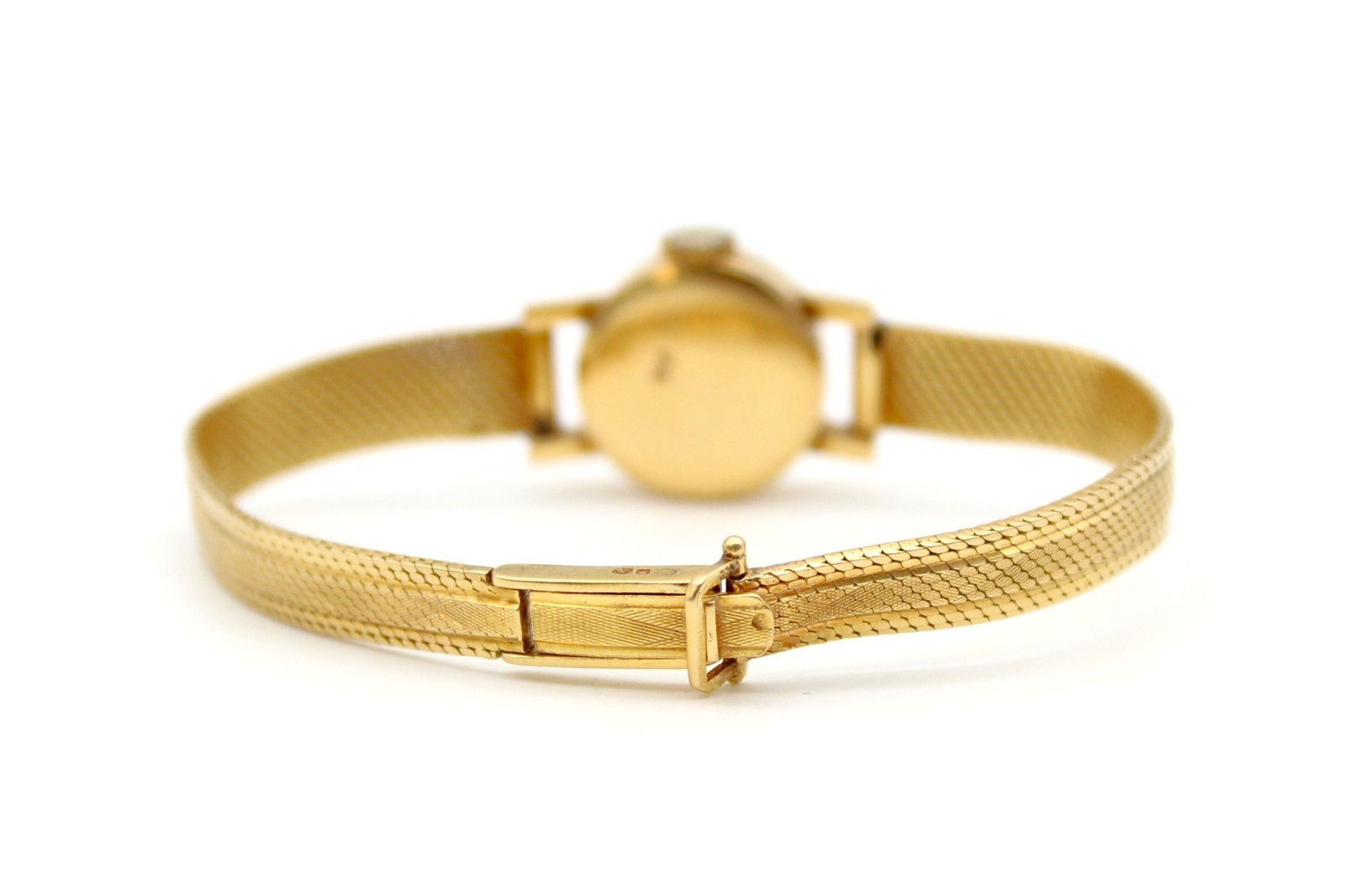 Vintage Omega Ladies Watch Solid 800 Gold Mesh Bracelet Cal 484 17J Swiss 26g