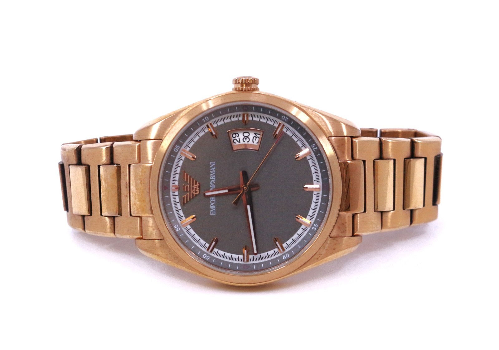 Emporio Armani Unisex Watch Analog Display and Stainless Steel Strap Gold AR6020