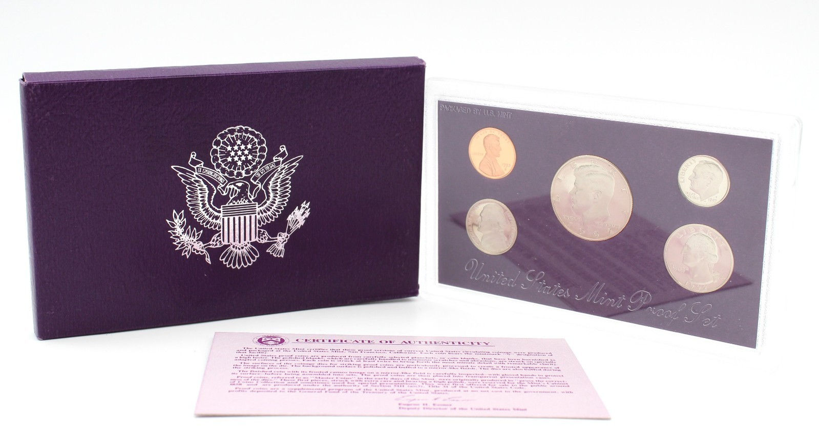 1992 United States Mint Proof Set OGP Box COA 5 Coin San Francisco Proof Set