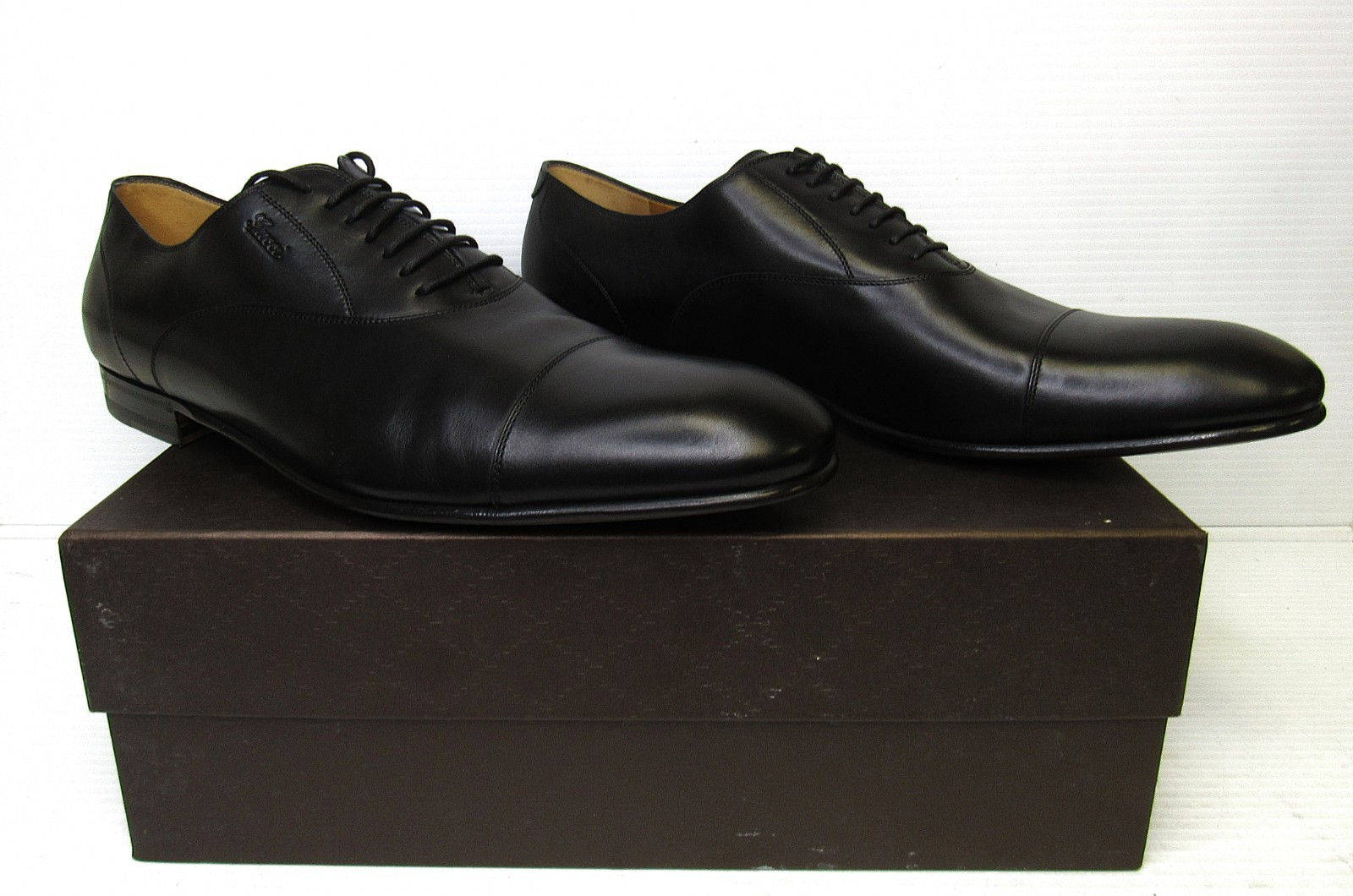 NEW Gucci Men's Betis Glamour Black 255353 Classic Dress Lace-Up Size 11.5/12 US