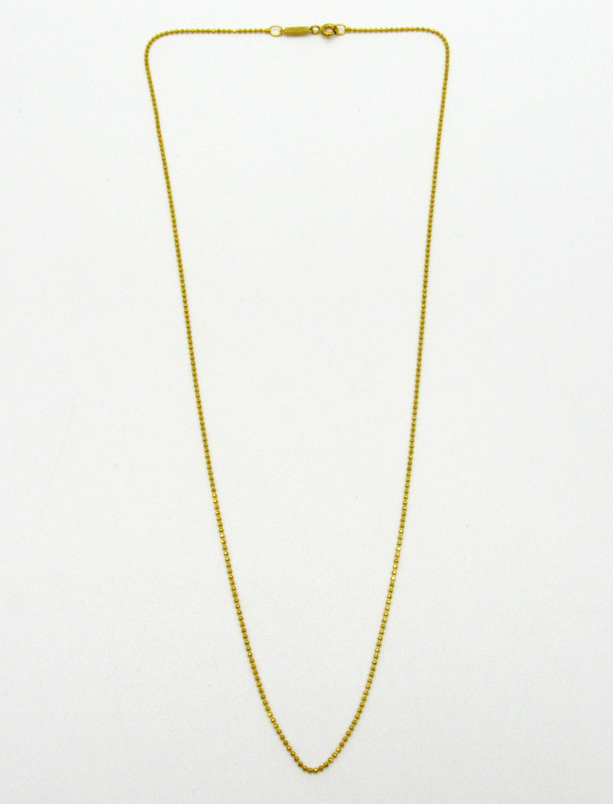 Jennifer Meyer 14K Yellow Gold Beaded Ball Chain Necklace  20" Minimalist Fine