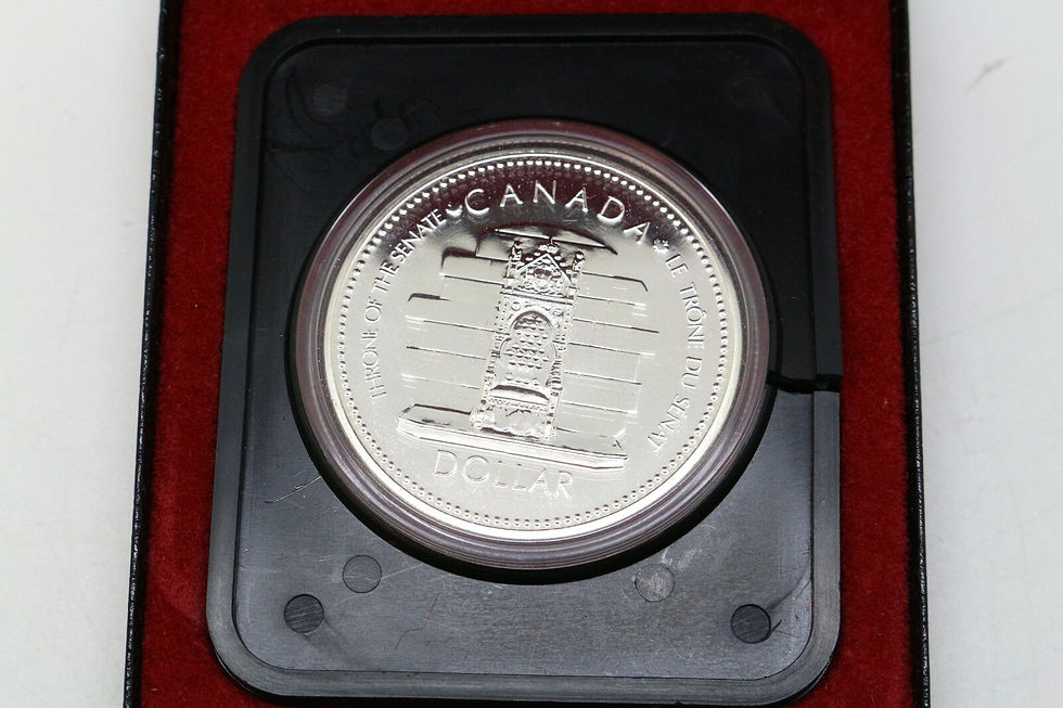 Thumbnail: Elizabeth II Silver Jubilee proof 1952 - 1977 Dollar Coin in case