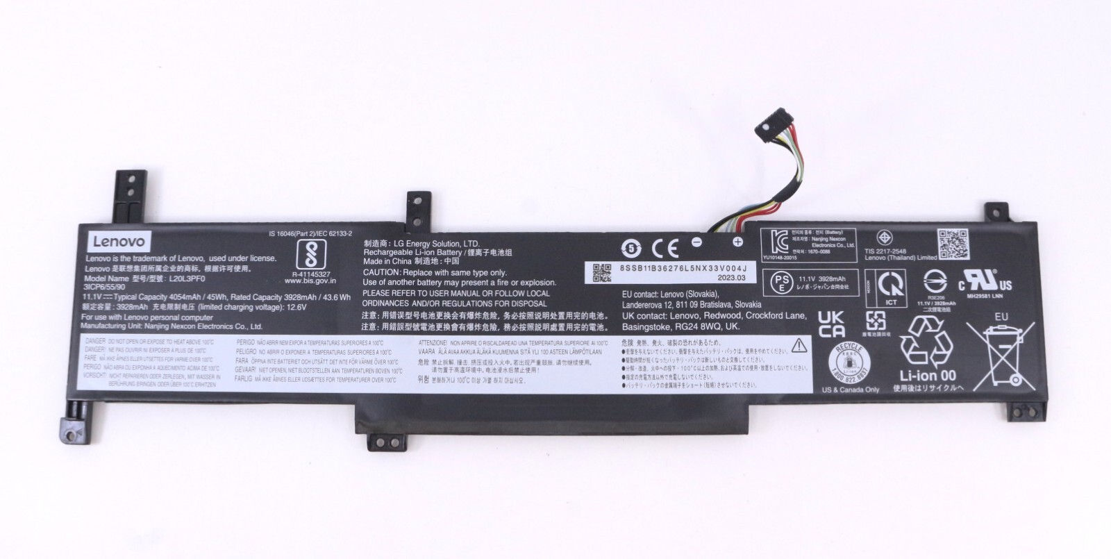 Original L20C3PF0 L20L3PF0 L20M3PF0 Battery for Lenovo IdeaPad 3 14ITL6 15ITL6