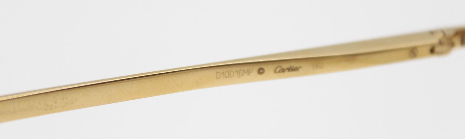 Cartier Santos CT0033RS 001 Rimless Gold Eyeglass Frame 57-18-140 w/ Box