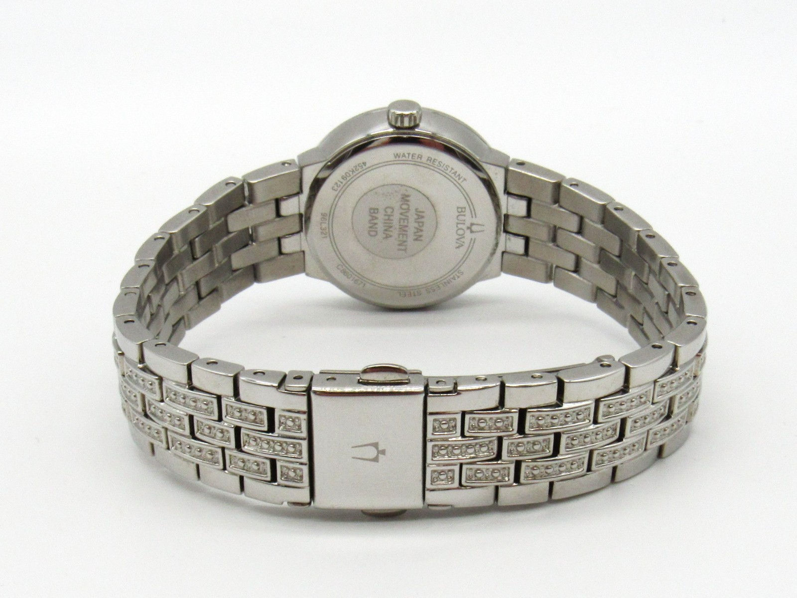Bulova Women’s Classic Crystal Watch Set 29mm 96L321 MOP Dial Cross Necklace