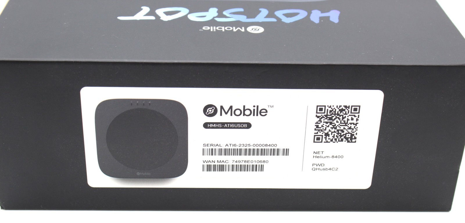 Mobile Hotspot Helium 8400 Wi-Fi Router HMHS-ATI6US0B Complete w/ Accessories