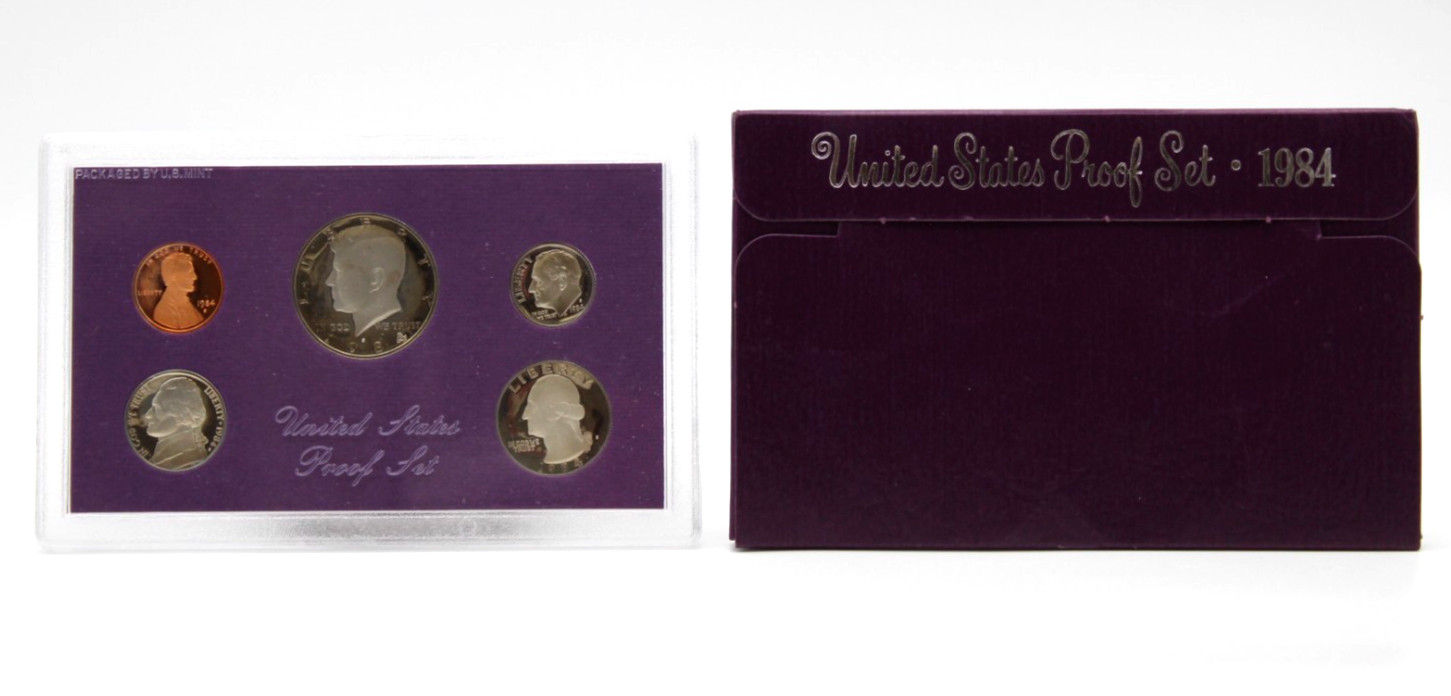 1984 United States Proof Set OGP Original Purple Box U.S. Mint Proof Coins