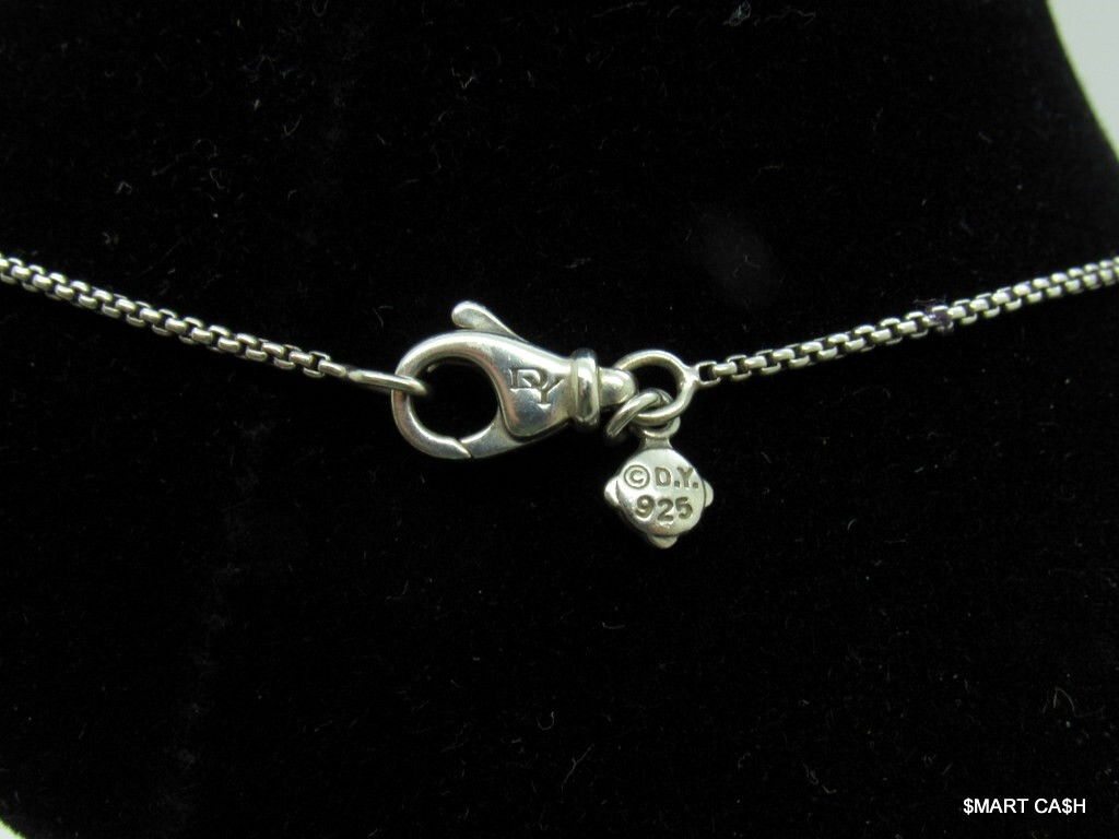 925 David Yurman Petit Chatelaine Pendant Necklace with Blue Topaz