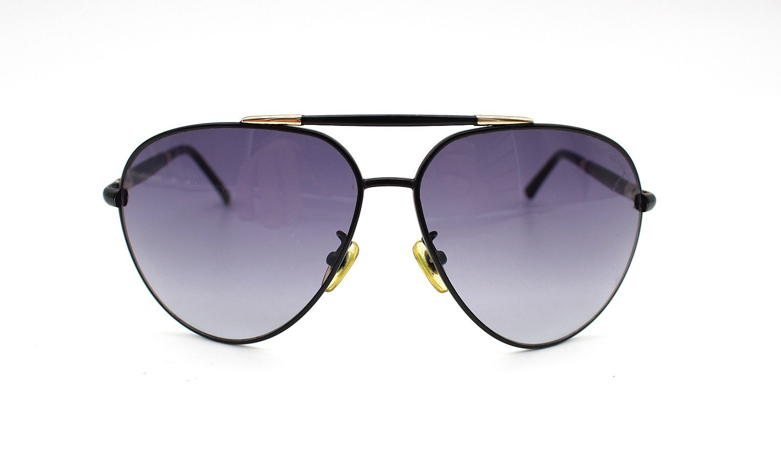 DOLCE & GABBANA DG2109 62-12-133 Black Gold Purple Aviator Sunglasses Men's