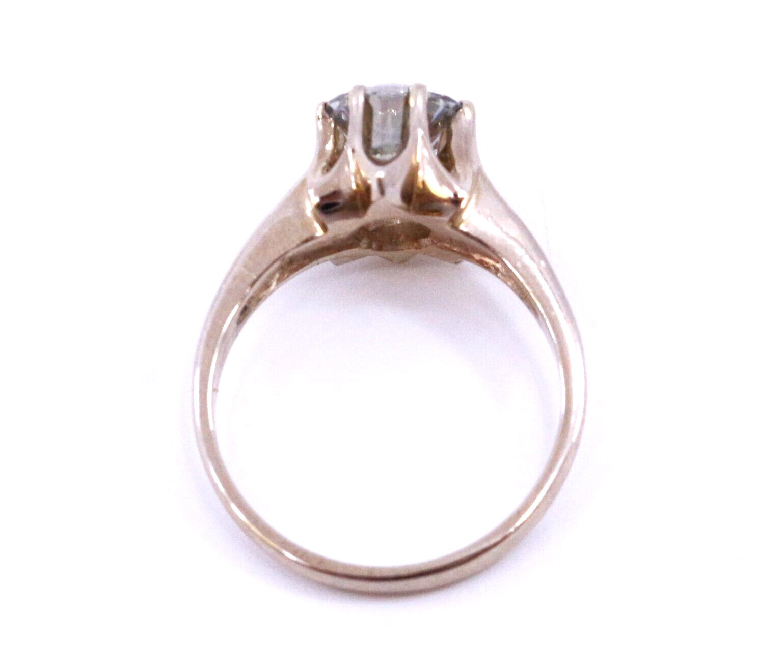 14k Yellow Gold Round Cut  1.5 CT.  Moissanite Solitaire Engagement Ring