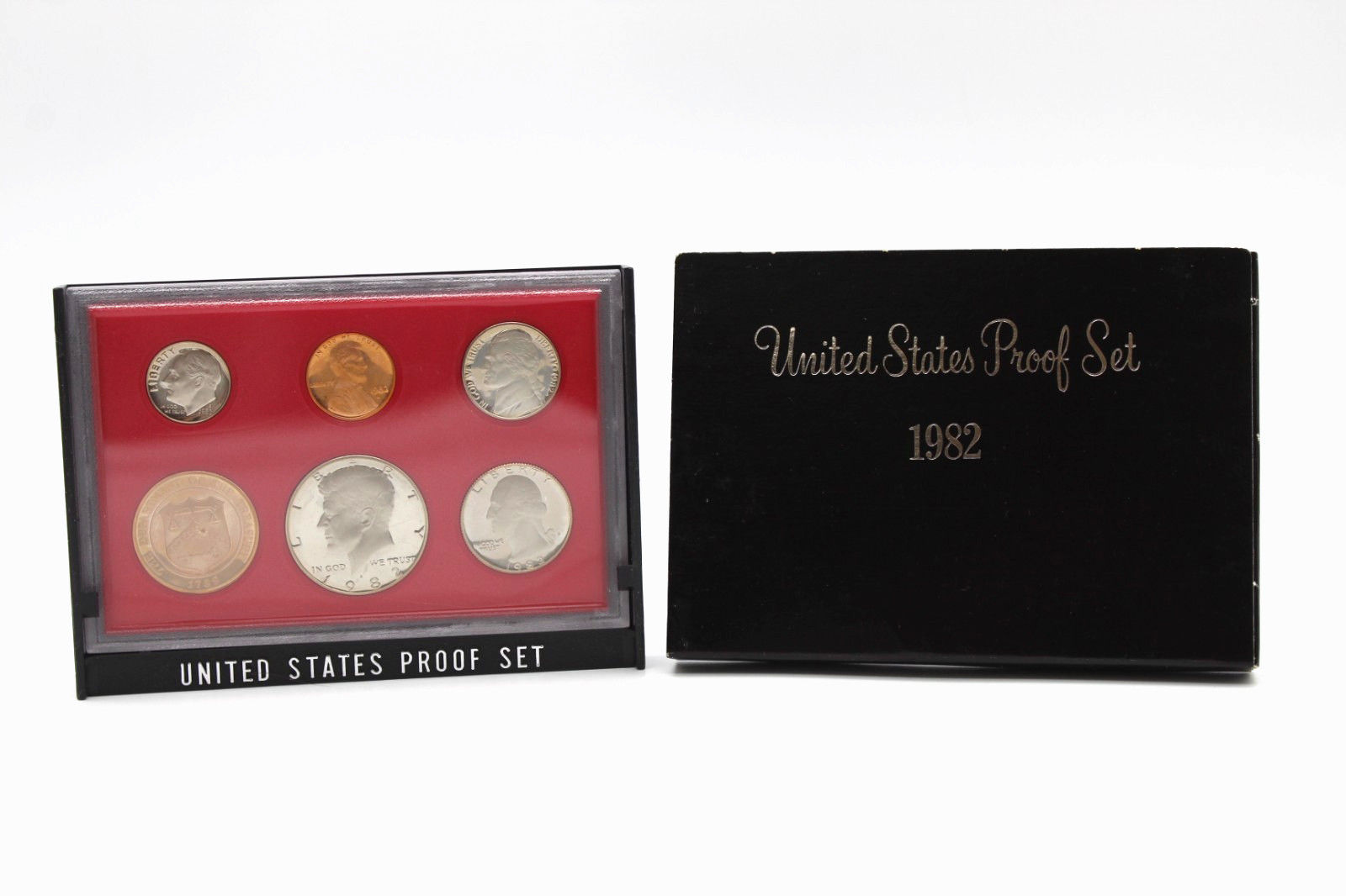 1982 United States Proof Set OGP Washington Commemorative Half Dollar Box