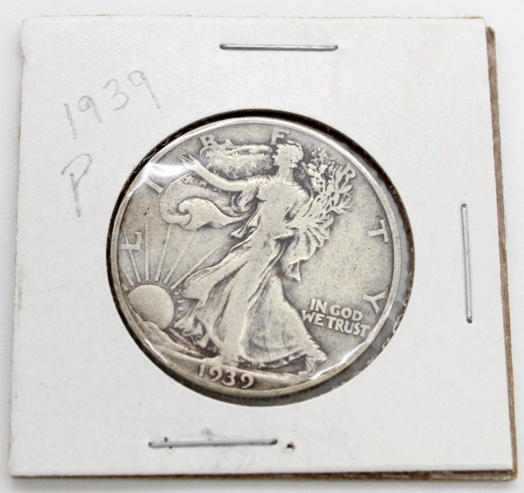 1939 Walking Liberty Half Dollar 90% Silver Philadelphia Mint Coin