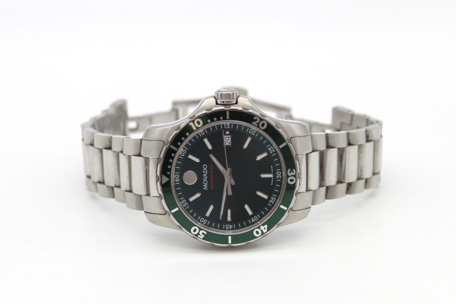 Movado Series 800 Green Dial Stainless Steel Quartz Men's 40MM Watch 2600136