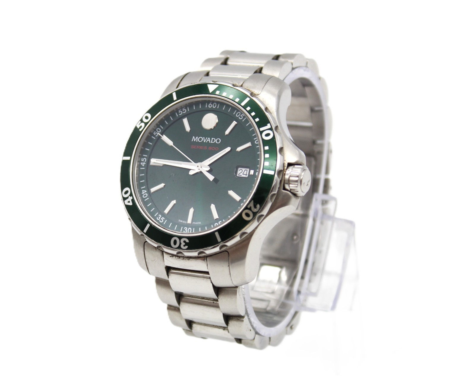 Movado Series 800 Green Dial Stainless Steel Quartz Men's 40MM Watch 2600136