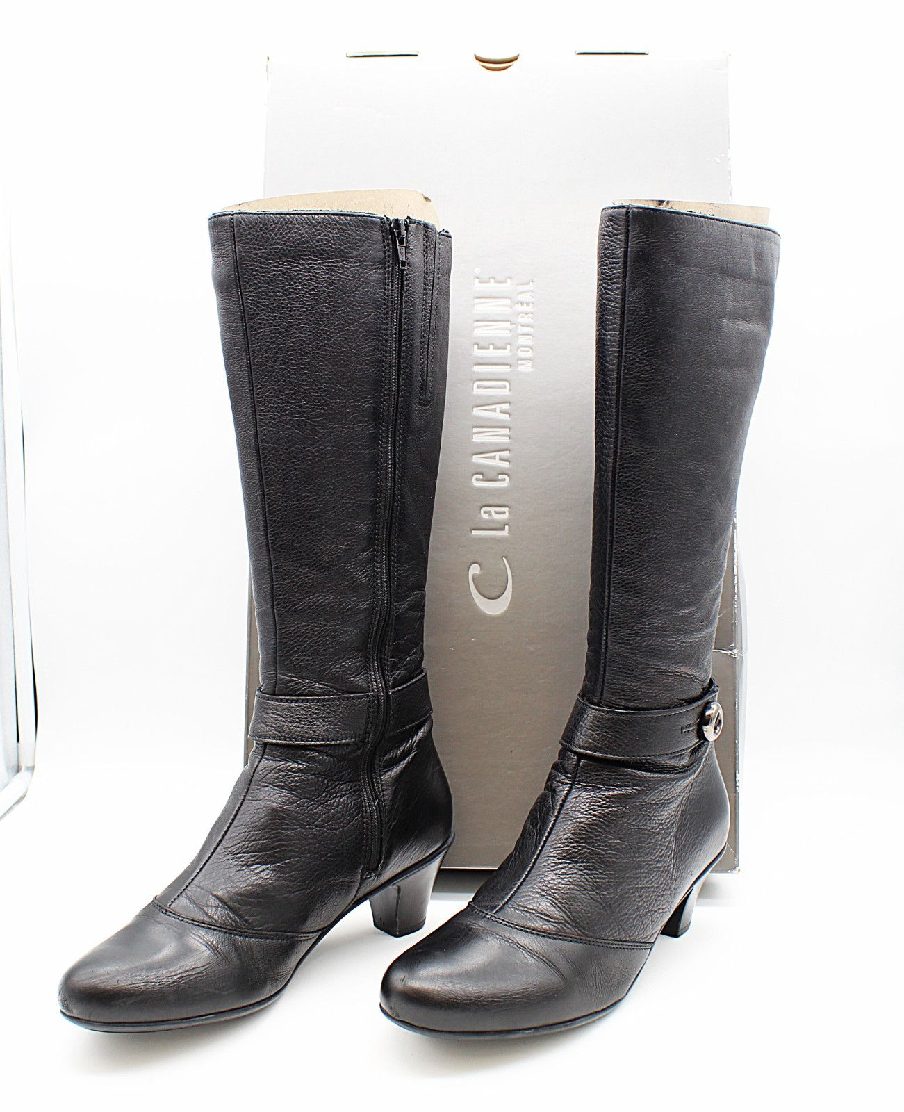 La Canadienne Richie Women's Black Leather Knee High Boots Size 9.5 M Canada