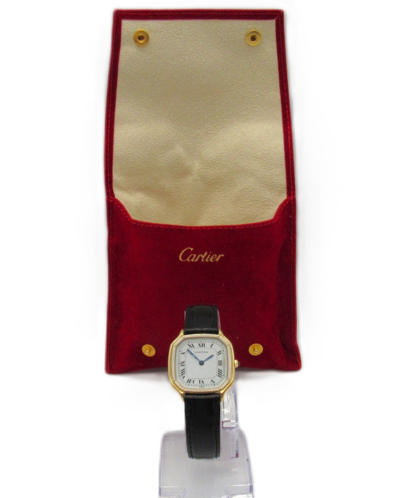 Cartier Trianon 18K Two-Tone Gold Manual Wind Watch 28mm Ref. 96063 Roman Dial